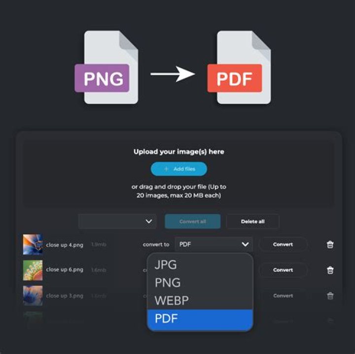How do I convert a PNG file to JPEG in Photoshop?