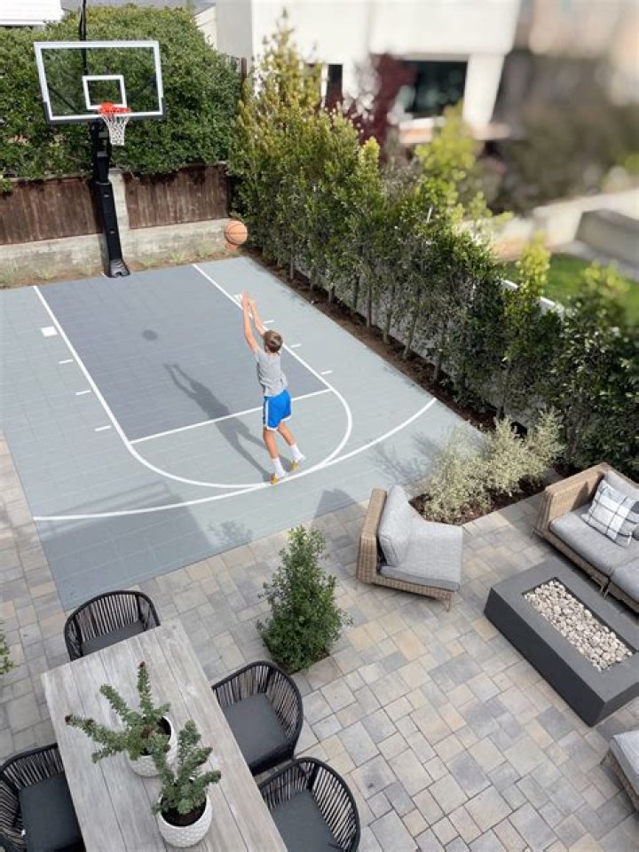How do you build a backyard basketball court?