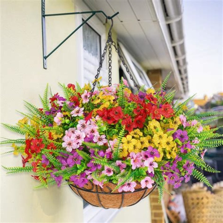How do you hang flower baskets?