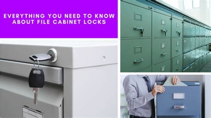 How do you open a locked filing cabinet lock?