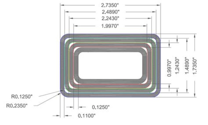 How is rectangular tubing measured?