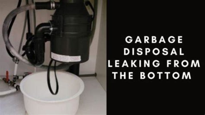 What causes a garbage disposal to leak from the bottom?