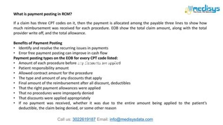 What is payment posting in RCM?