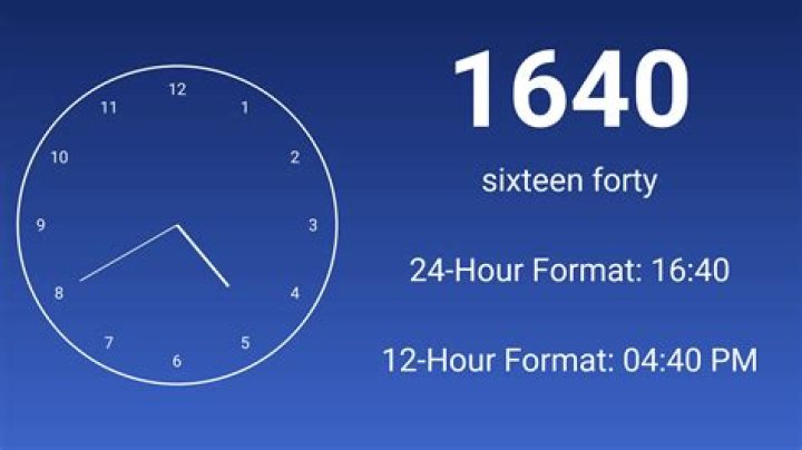 What time is 16 40 pm?