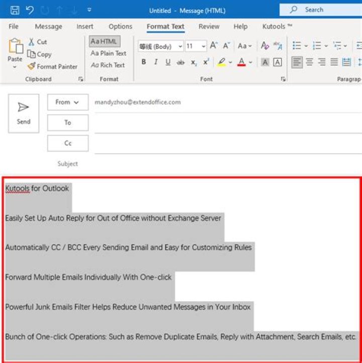 Why is my Outlook email double spacing?